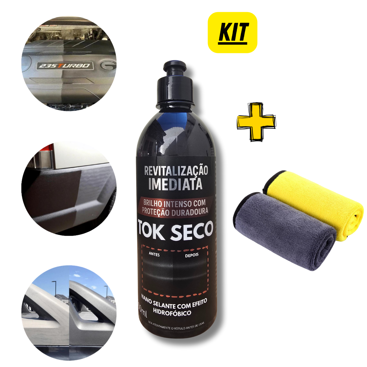 KIT FINALIZATION - Tok Seco 500ml + Flanela Micro Fibra 30x30 + Brinde!