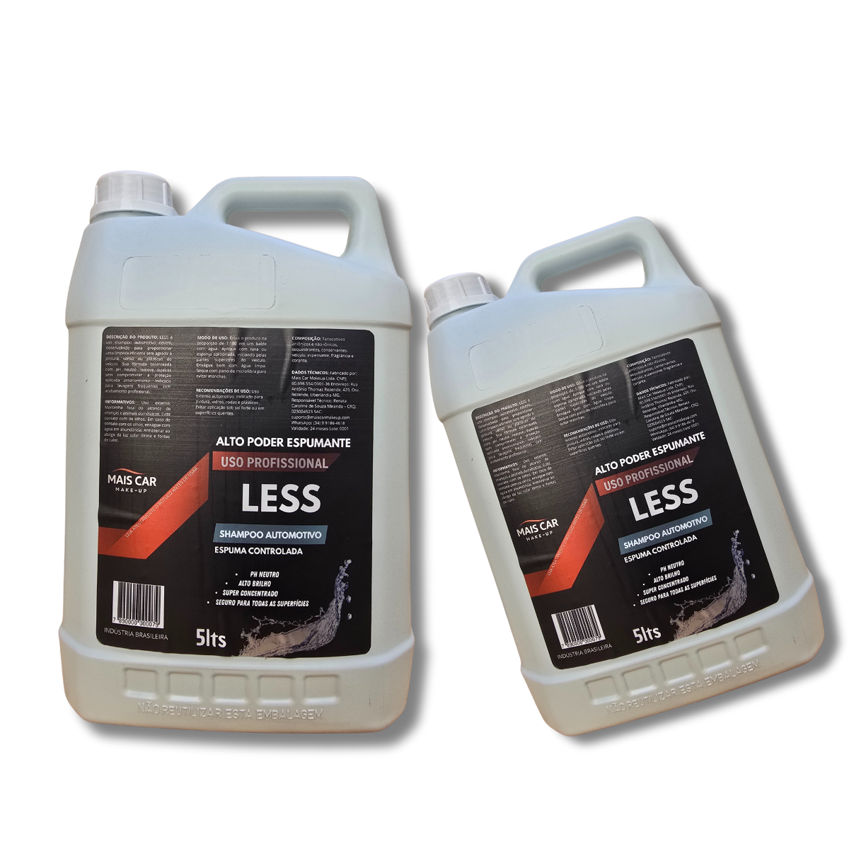 LESS - Shampoo Automotivo - Auto Brilho - 5 Litros