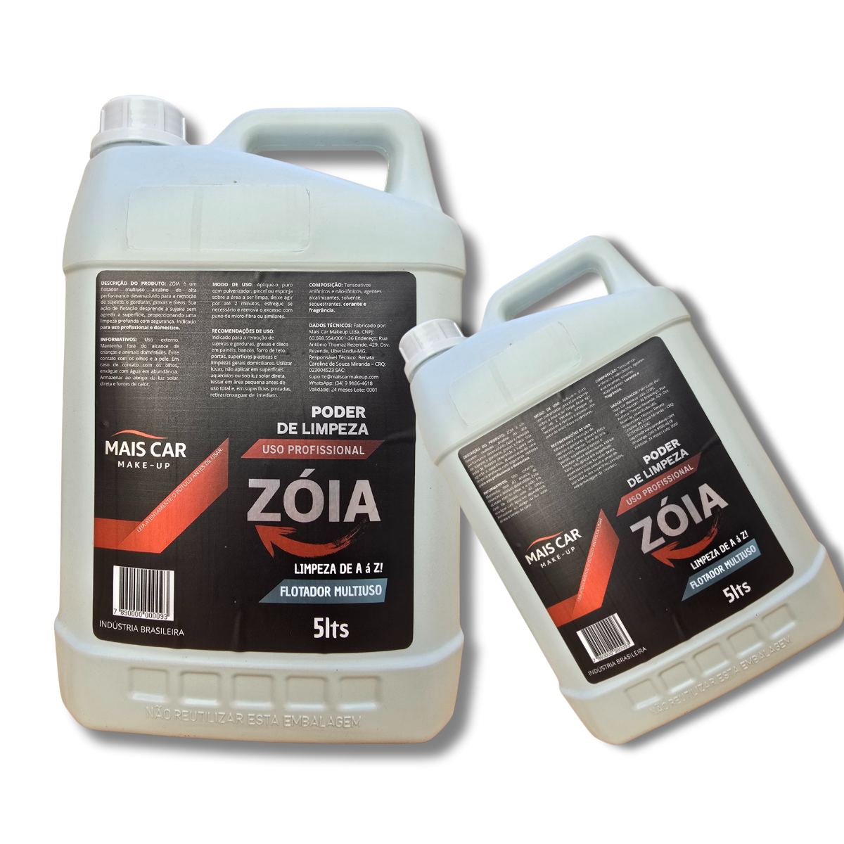 ZÓIA - Flotador Multiuso - Desengordurante - Limpeza Profunda 5 Litros