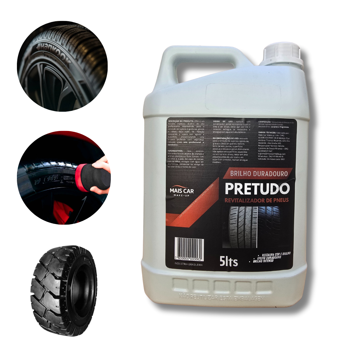 PRETUDO - Pretinho para Pneus 5 Litros