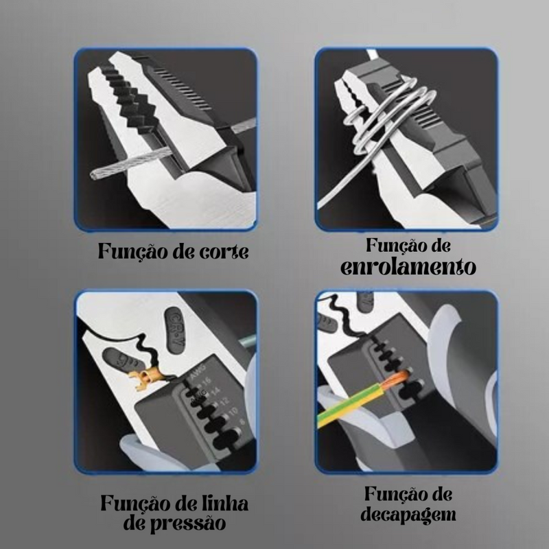 Alicate Universal Titanium Descascador Crimpador Ultra Forte