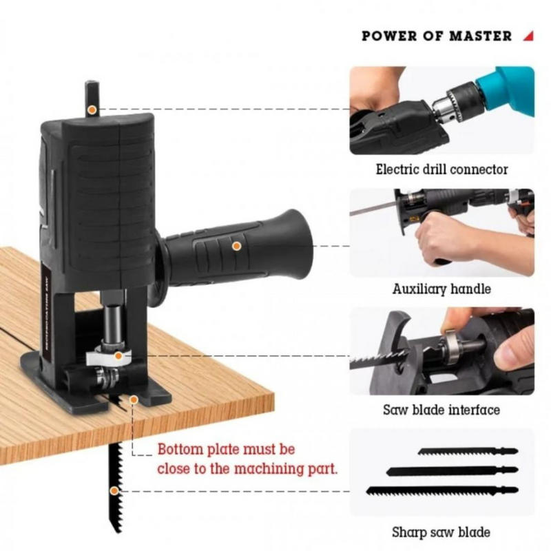 Adaptador De Serra Elétrica Tico Tico Sabre Para Furadeira