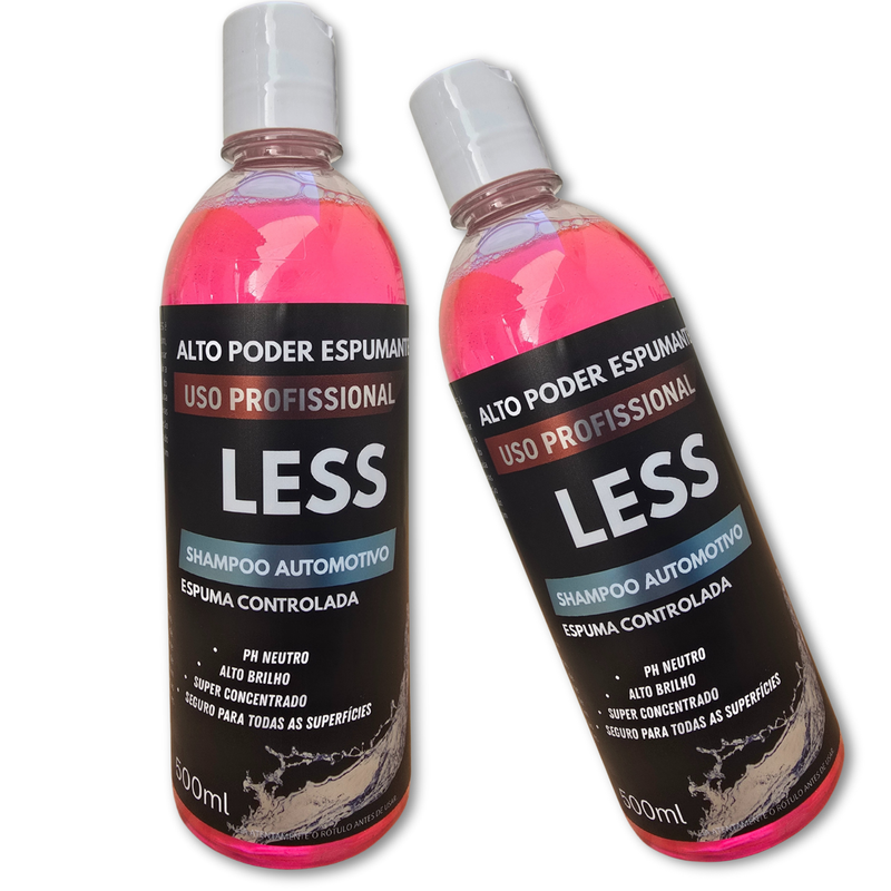 LESS - Shampoo Automotivo - Auto Brilho - 12 Unidades