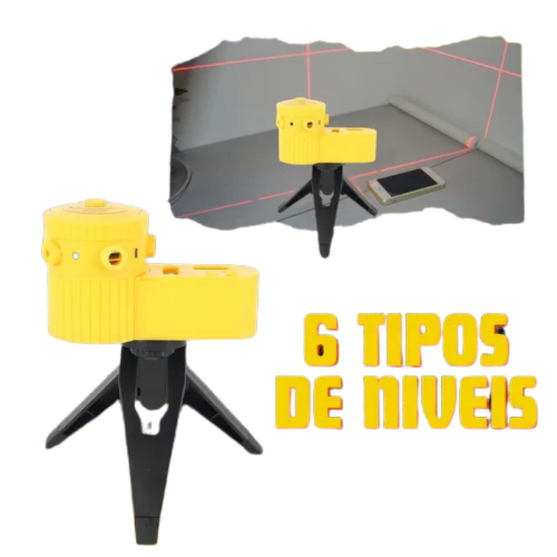 Nível Laser Nivelador Giratório Tripé Abs Profissional 360